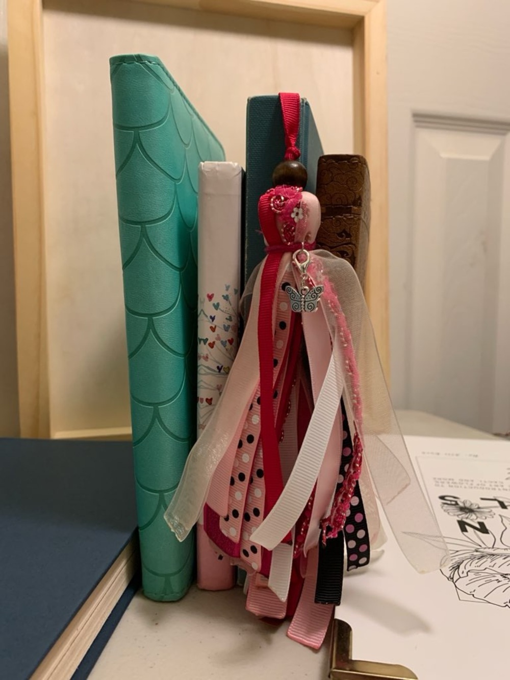 Pink Tassel Ribbon Bookmark